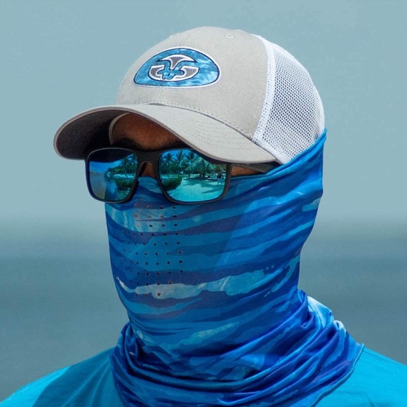 Flying Fisherman H1775 Neon Blue Logo Trucker Hat - Picture 2 of 6